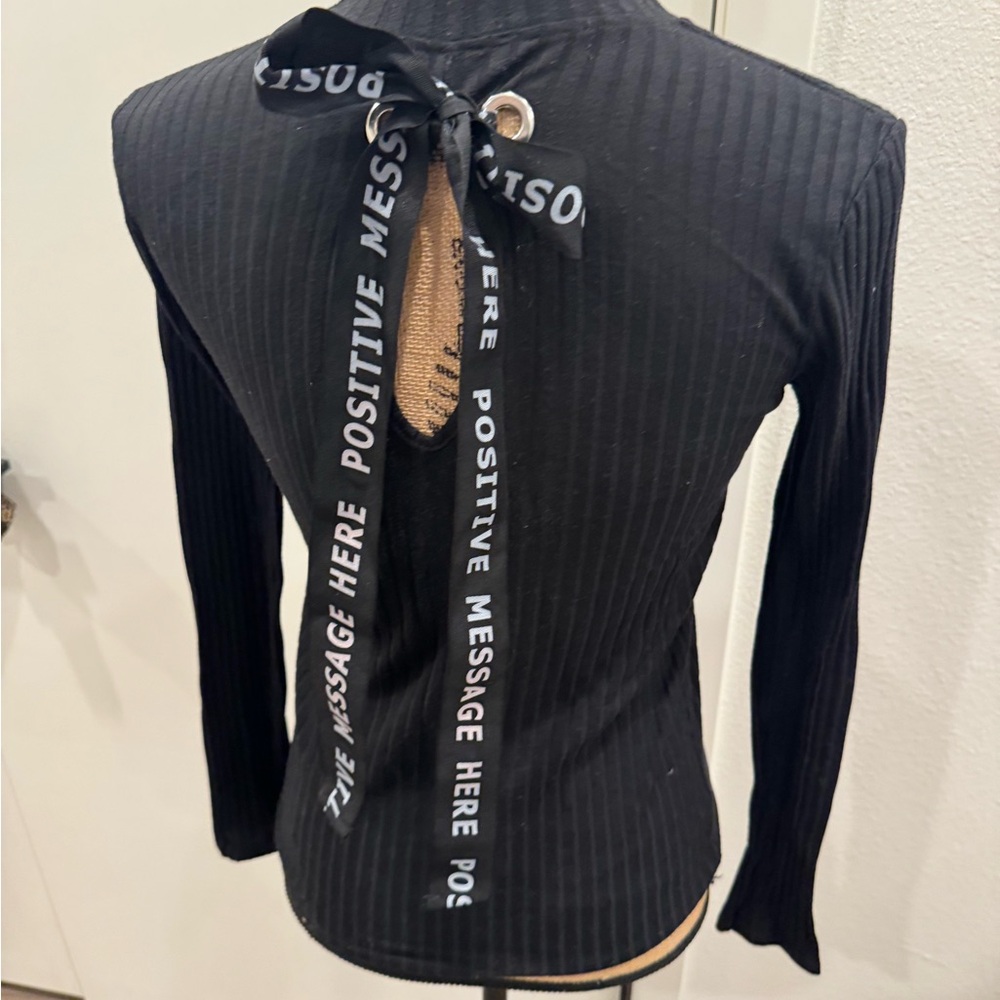Zara long sleeve Top “positive Massage Here” - Picture 8 of 10